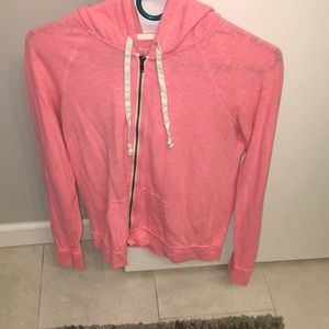 Pink- light weight hoodie- zip up